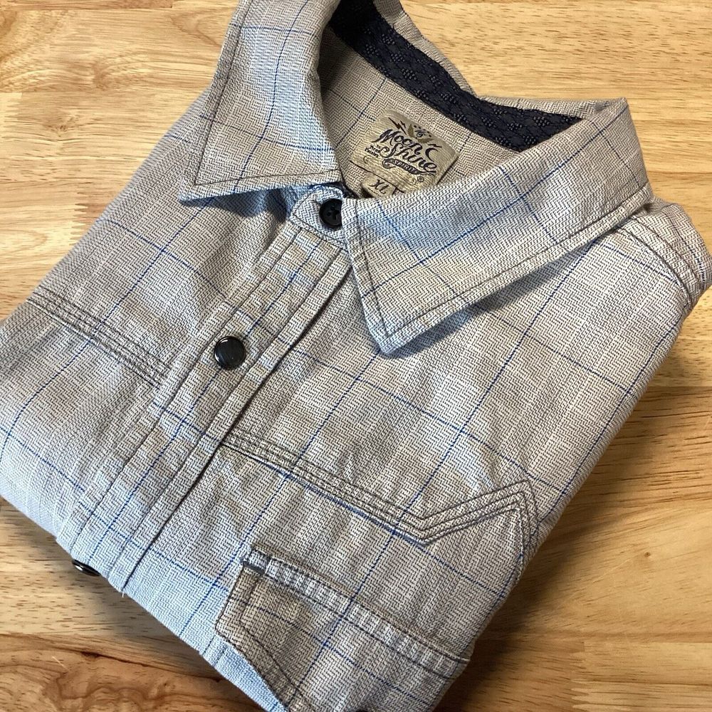 EUC Mens Moon Shine‎ By Brad Paisley Western Pearl Snap Top - XL